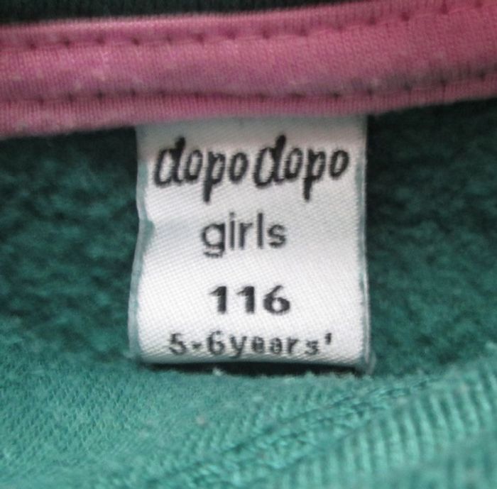 Sweat vert et rouge Dopodopo 5-6 ans - photo numéro 3