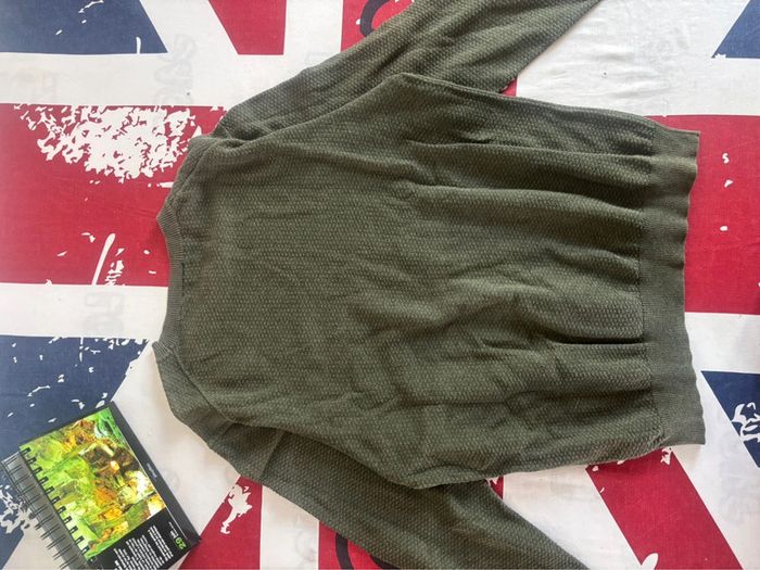 Pull Lacoste S/M vert kaki motif brodé - photo numéro 8