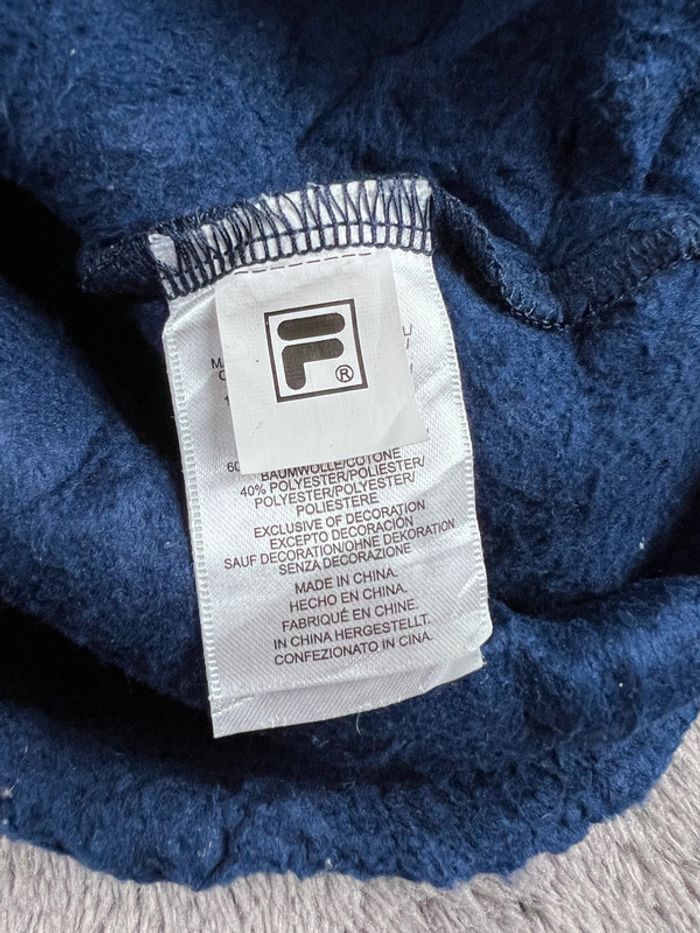 Sweat à Capuche Polaire FILA Bleu Marine Taille L – Logo Brodé - photo numéro 14