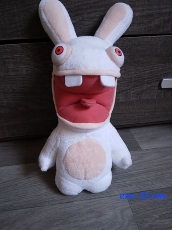 Peluche lapin crétin sonore NEUF