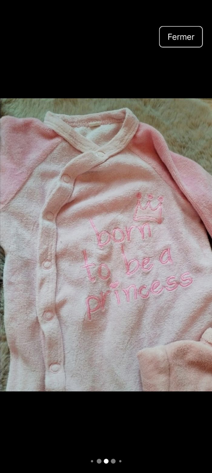 Lot 5 pyjamas chaud fille 0 mois / naissance – très bon état - photo numéro 7