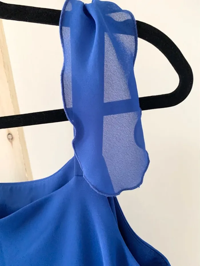 🟦 Robe bleu roi fluide avec étole assortie - Taille 40-42 - photo numéro 6