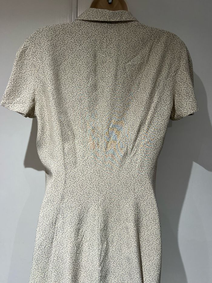 Robe vintage Ventilo, taille 40, 42 beige, marron, Liberty, orange pâquerette - photo numéro 6