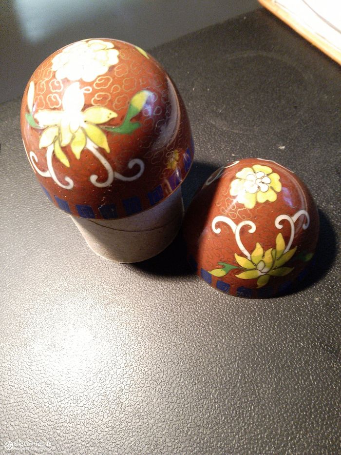 Ancien œuf cloisonné chinoise - photo numéro 4