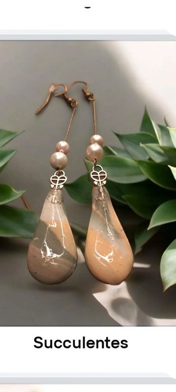 Boucles d'oreilles pendante avec pâte polymere