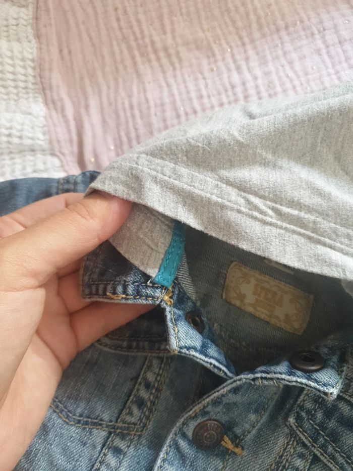 Veste en jean mixte 6/12m - photo numéro 4