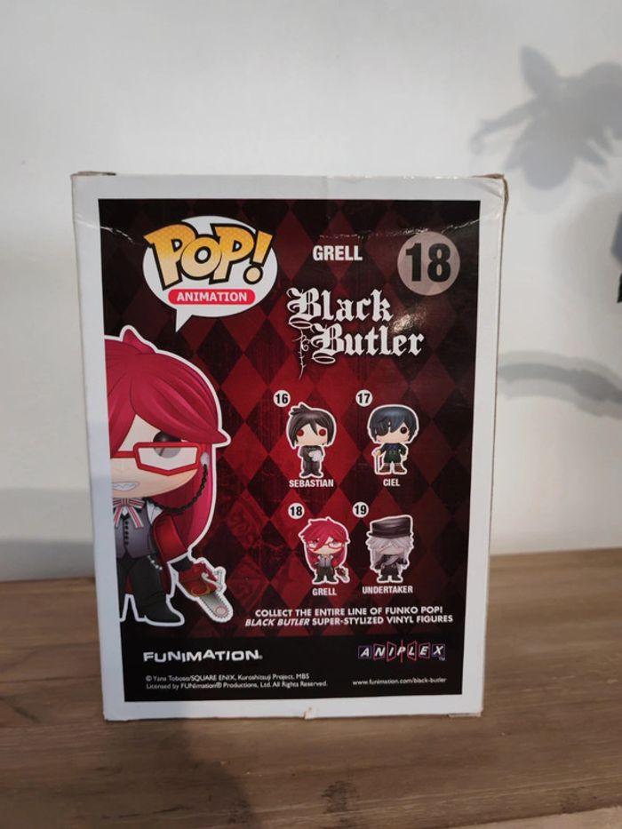 Figurine funko pop Black Butler 18  Grell - photo numéro 3