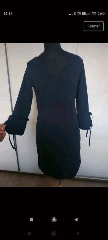 Robe bleu marine casual manche a nouer