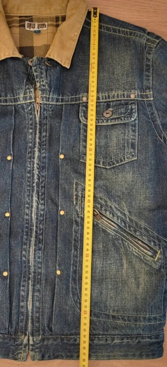 Veste style blouson en jean bleu foncé Hpw Kazh Soul Rebel Taille L ou 48 - photo numéro 12