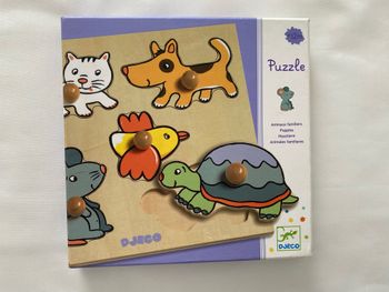 Puzzle en bois animaux familiers djecoo