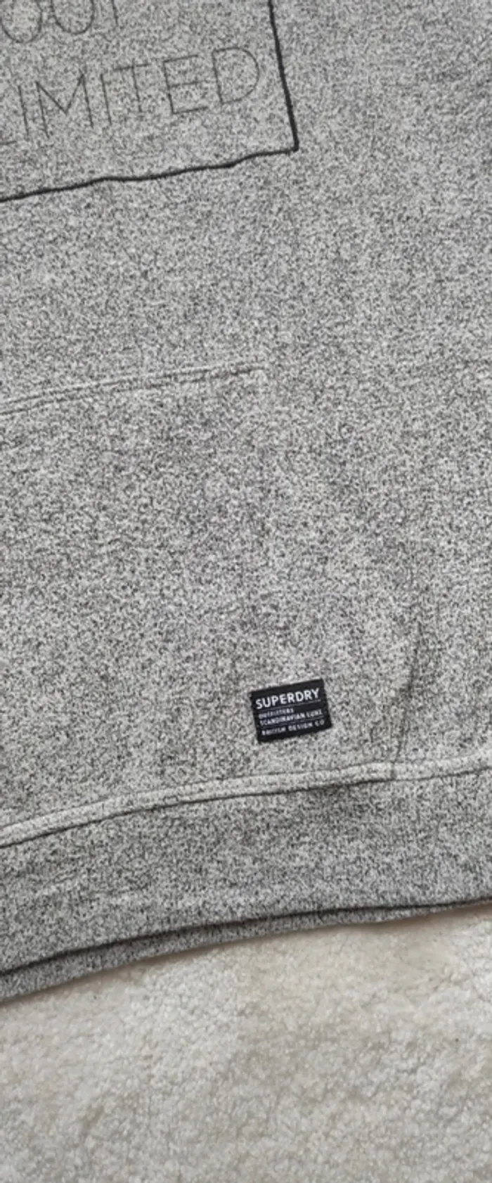 Pull Sweat à capuche Superdry gris 36 - photo numéro 6
