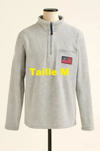 Sweat polaire gris Marion & Roth Taille M