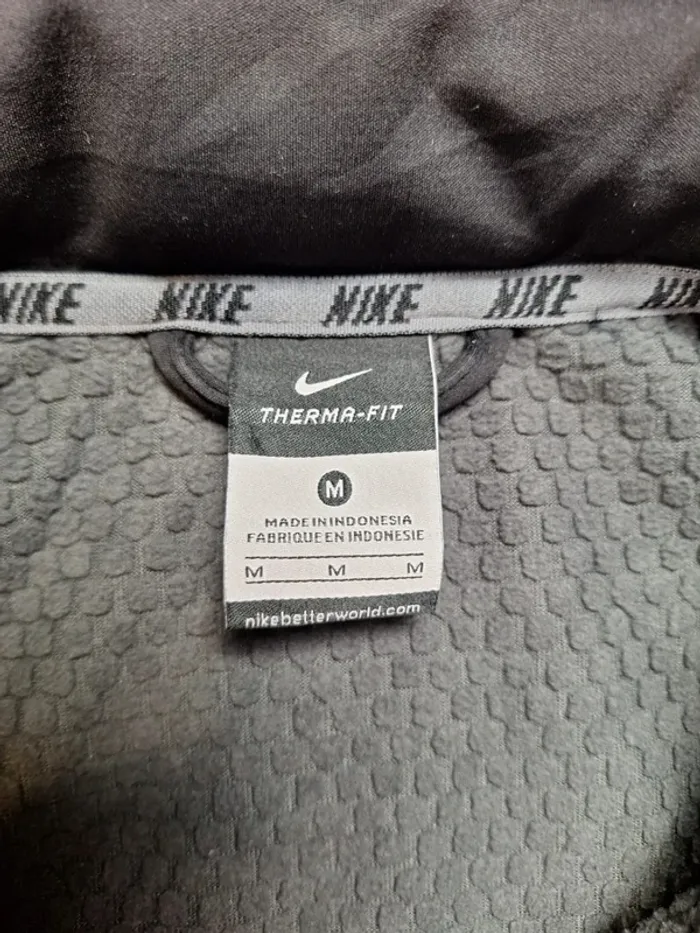 Veste a capuche vintage full zip nike femme taille M noire - brodé - photo numéro 12