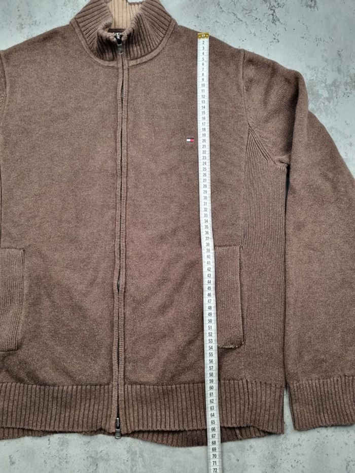 Veste zippée Tommy Hilfiger marron – Taille L Homme (mesures en photos) - photo numéro 5