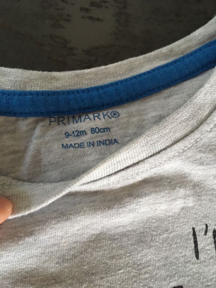 T-shirt garçon 9/12 mois monstres primark gris - photo numéro 3