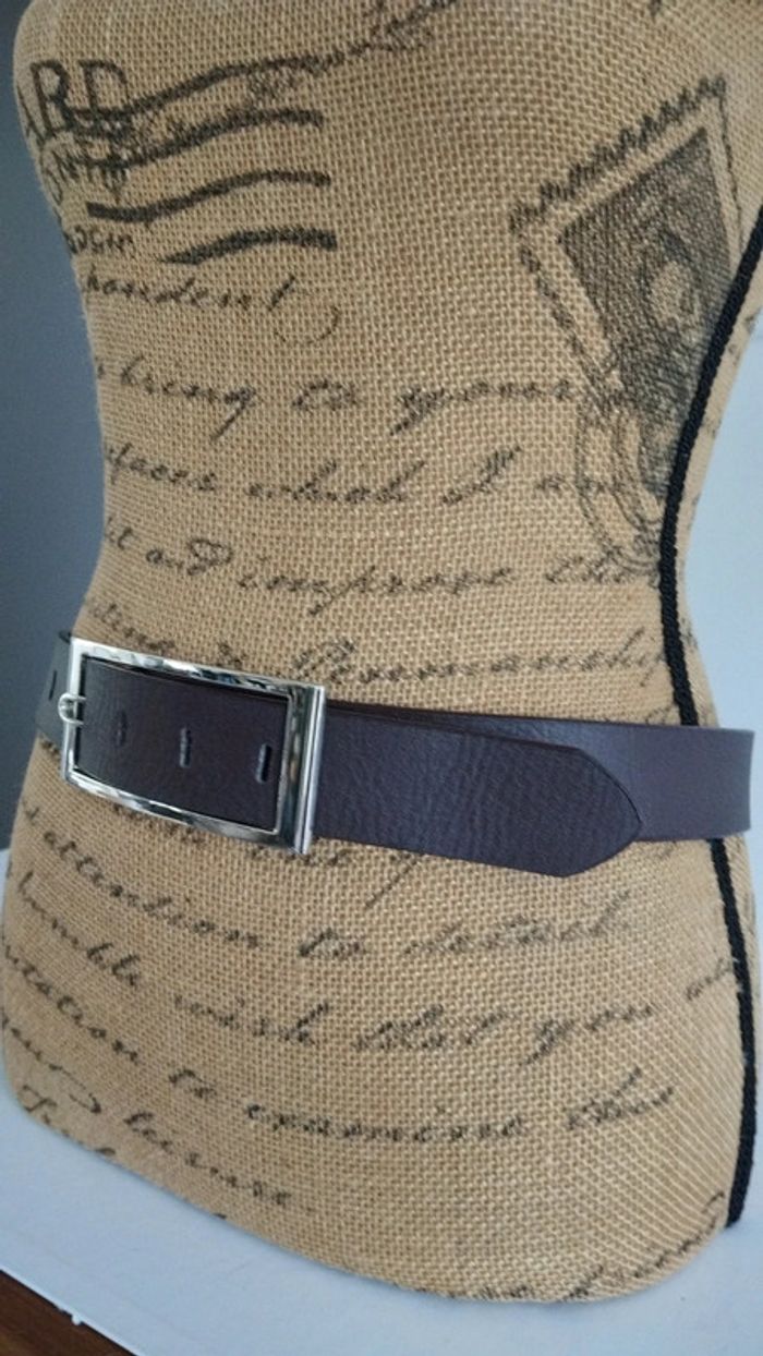 Ceinture marron foncé 85 cm femme boucle rectangulaire - photo numéro 6