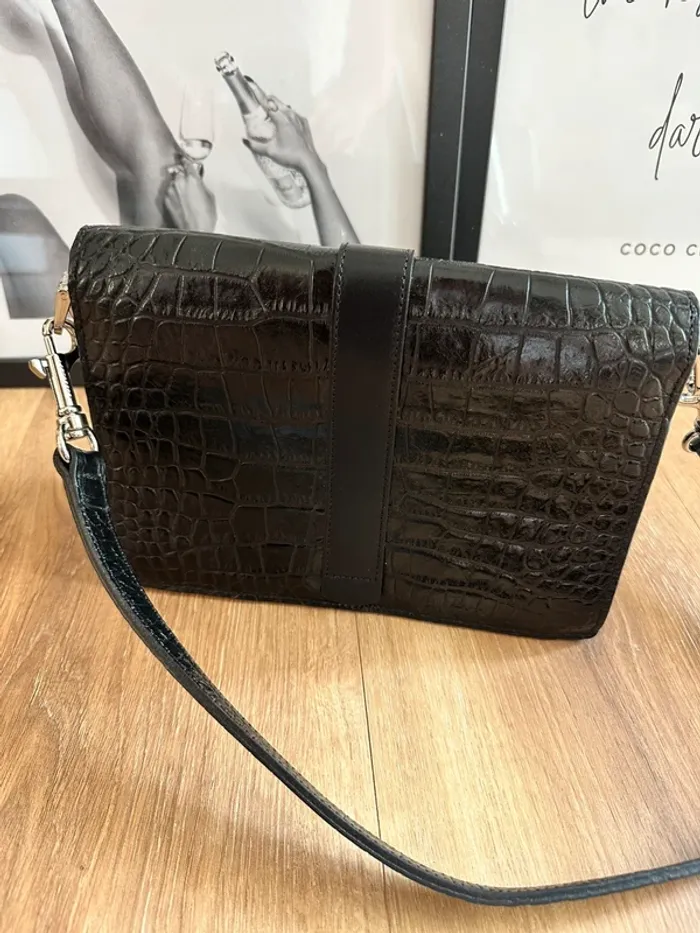 Sac à main Lancaster X jodie la petite frenchie noir - photo numéro 6