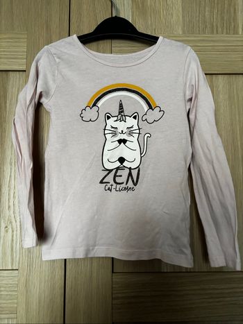 Tee shirt chat licorne GÉMO t.4ans