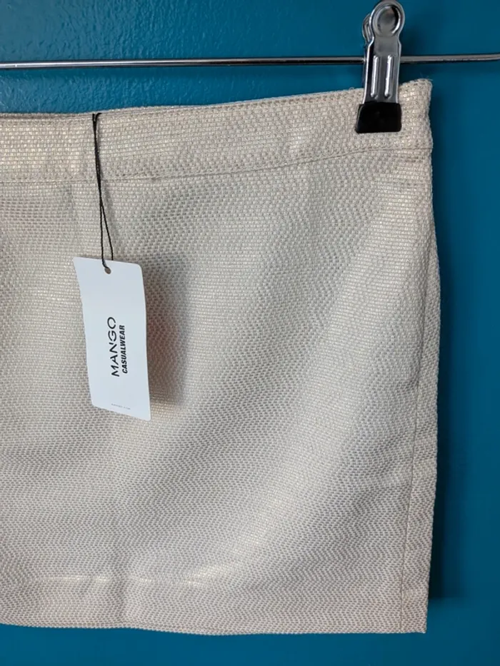 Jupe mango beige et dorée - photo numéro 2