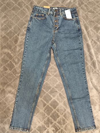 Jeans Mom, bleu