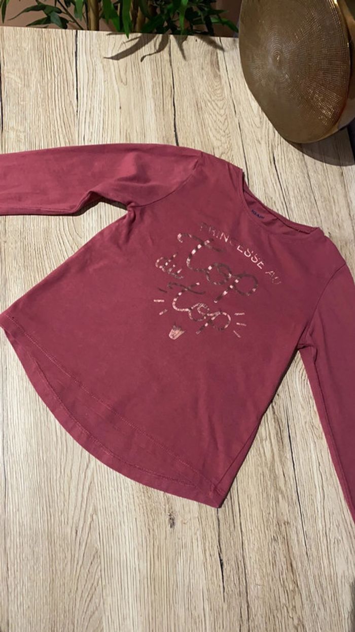 T-shirt manches longues rose - photo numéro 4