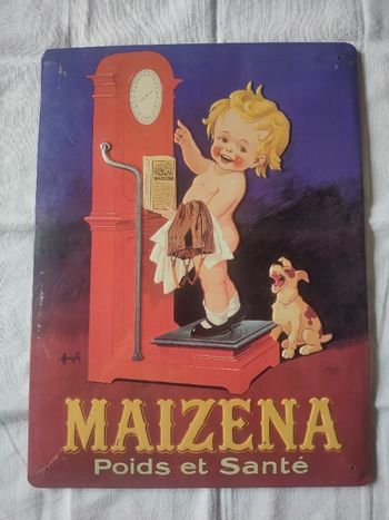 Plaque publicitaire maïzena