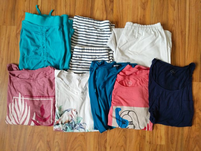 Lot 9 pièces vêtements été femme taille L 40