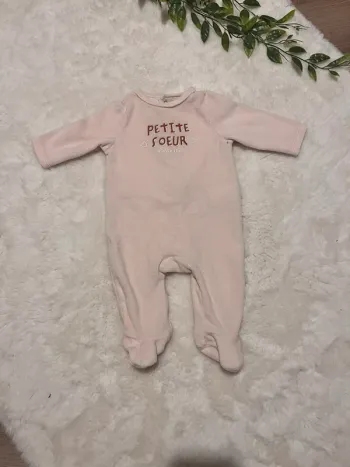 Pyjama en velours en 3 mois