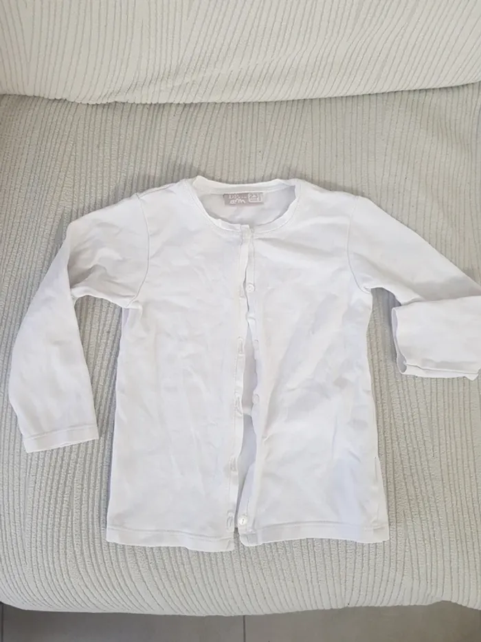 Gilet léger blanc fille 23mois (86cm) - photo numéro 2