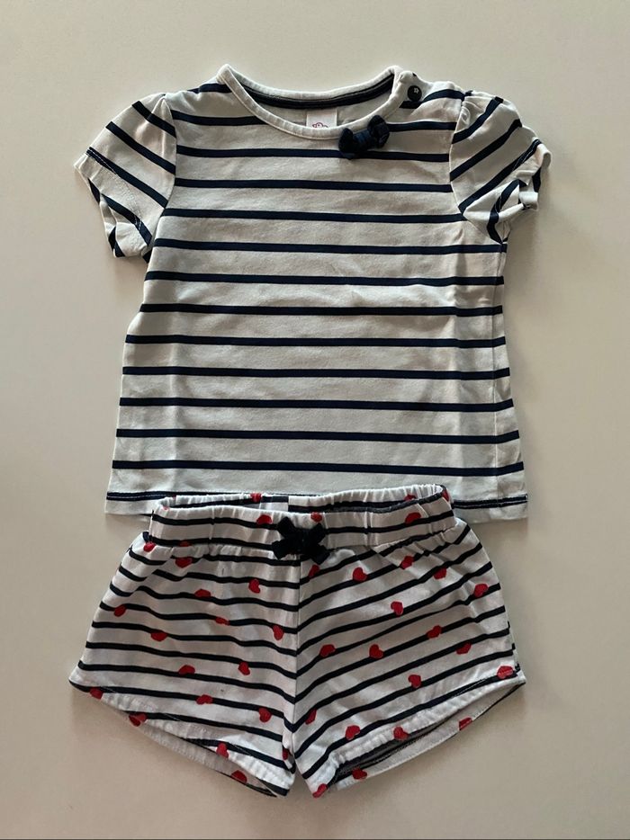 Ensemble marinière 9/12 mois