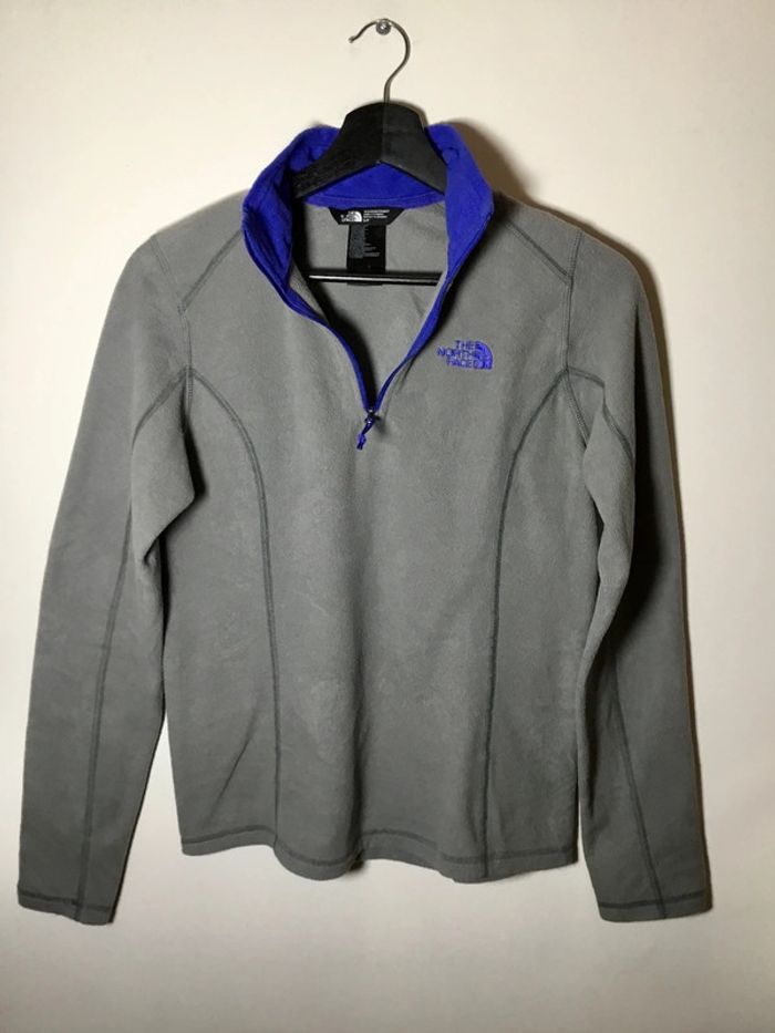 Polaire 1/4 zip pour femme The North Face gris taille S 089 - photo numéro 2
