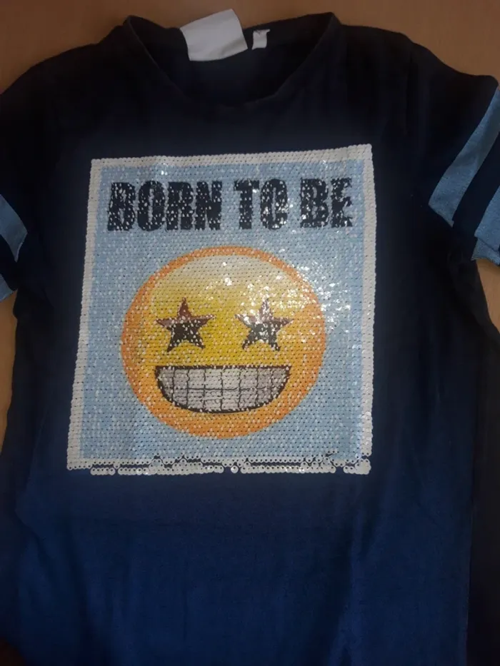 Tee-shirt 134/140 cm emoji - photo numéro 2