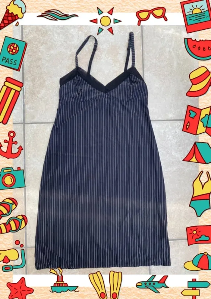Nuisette rayures Ici & maintenant 40 L noir blanc