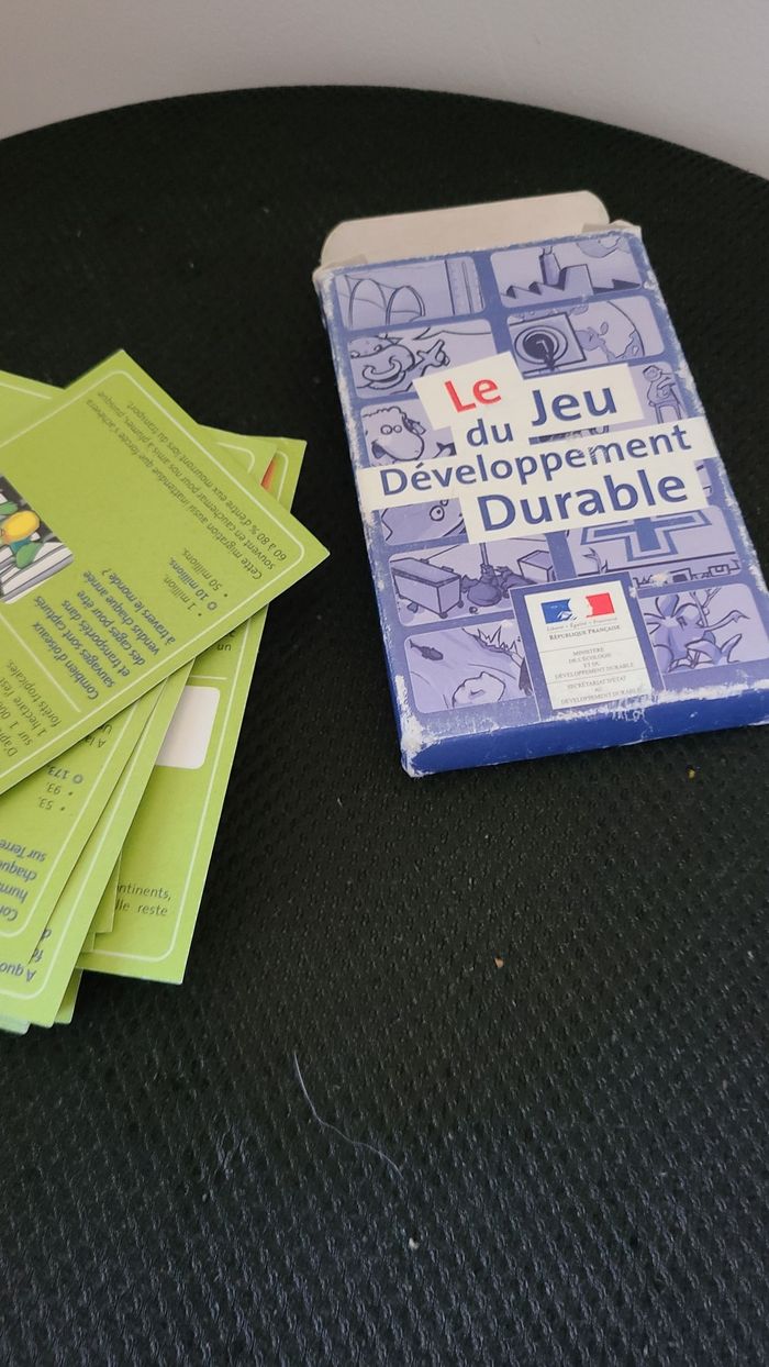 Le jeu de carte du développement durable Jeu de carte édition bioviva pour le ministère de l’écologi
