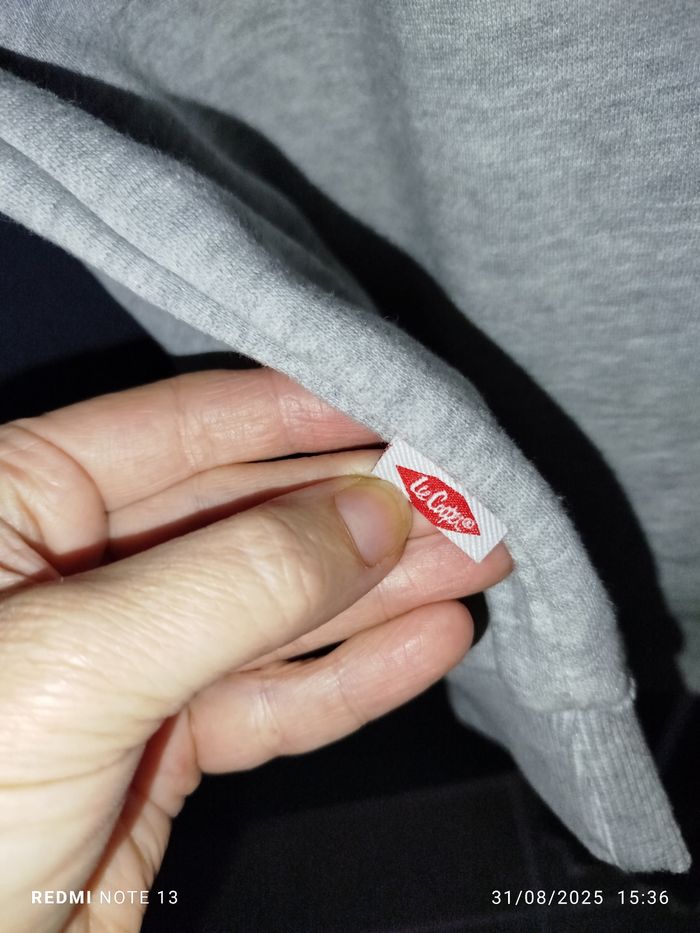 Sweat capuche Lee Cooper 12 ans neuf - photo numéro 3