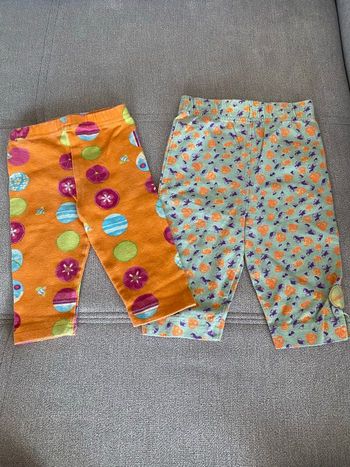 Lot pantalons leggings bébé fille 6 mois