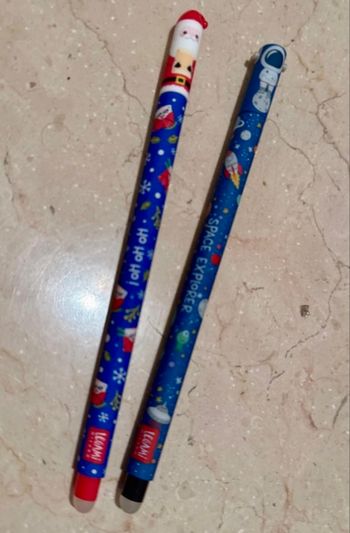 Legami astronaute et Père Noël 2 stylos 