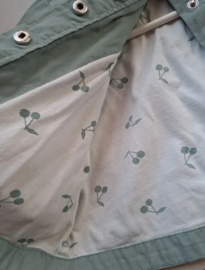 Blouson fille 24 mois vert sauge - photo numéro 5