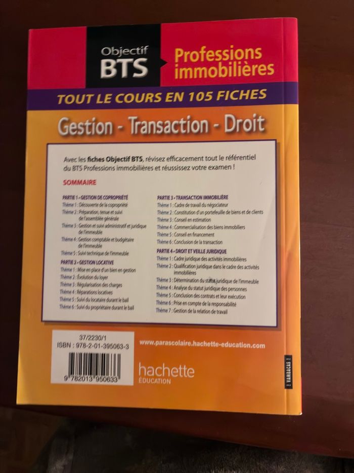 Livre bts immobilier - photo numéro 2