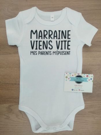 Body humoristique mixte marraine viens vite me chercher mes parents m'épuisent