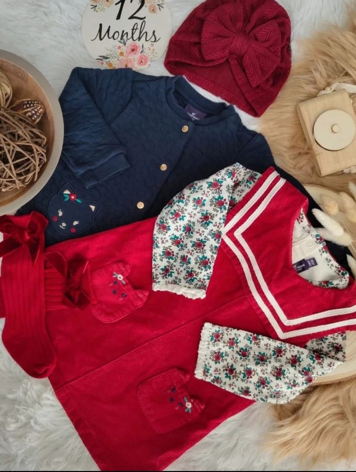 Ensemble complet 5 pièces sergent major fille 12 mois 🎀 - photo numéro 3