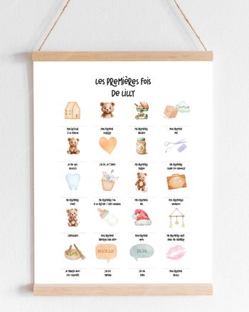 Affiche premières fois bébé – 20 moments importants