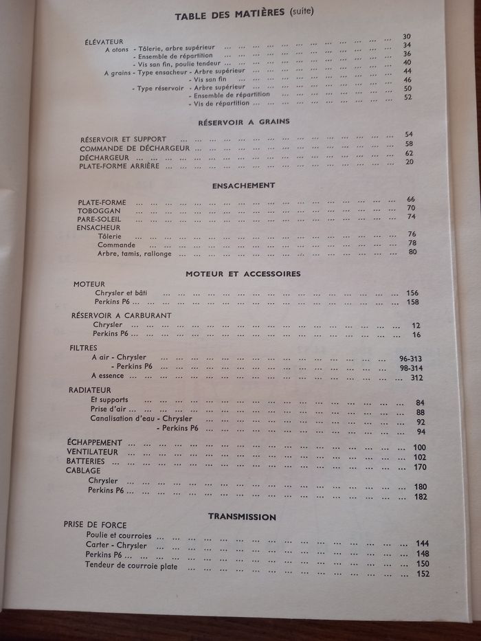 Catalogue de pièces de rechange moissonneuse batteuse automotrice 892 - photo numéro 3