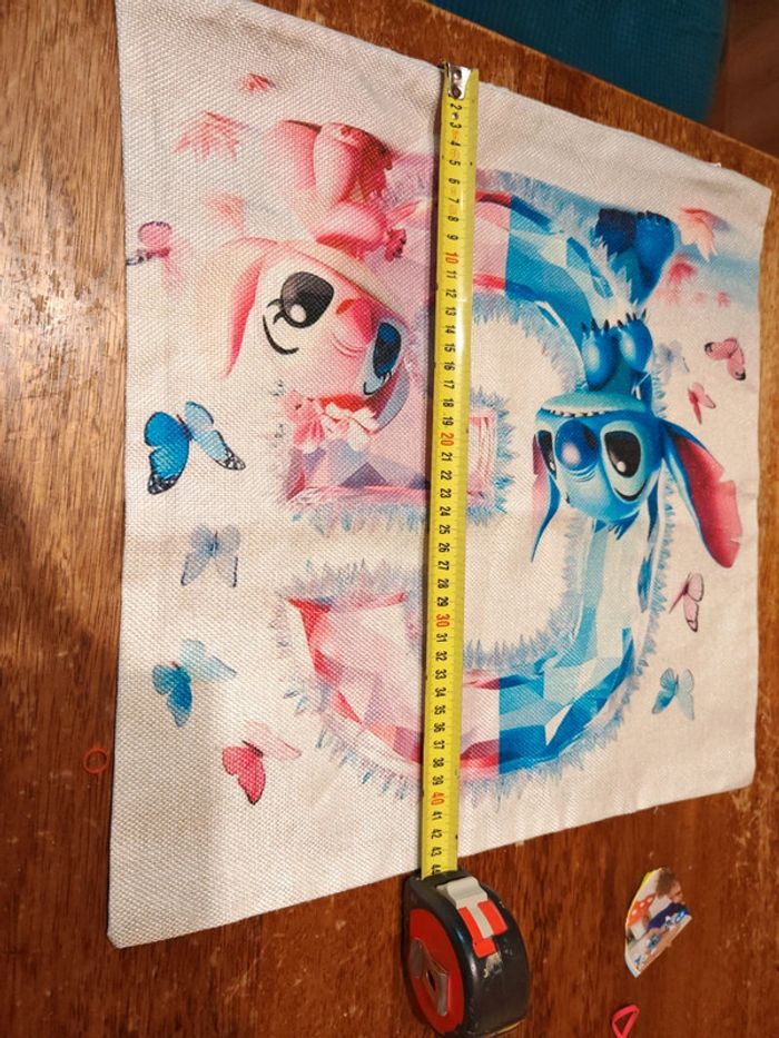 Taie oreiller Stitch et Angel avec lettre G - photo numéro 2