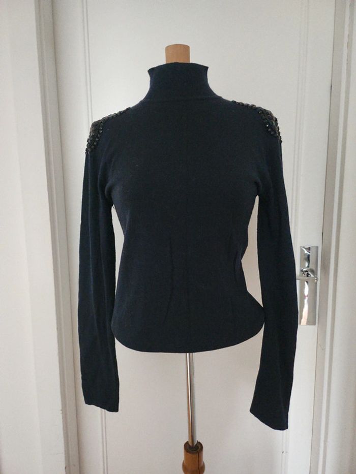 Pull col cheminé laine - photo numéro 2