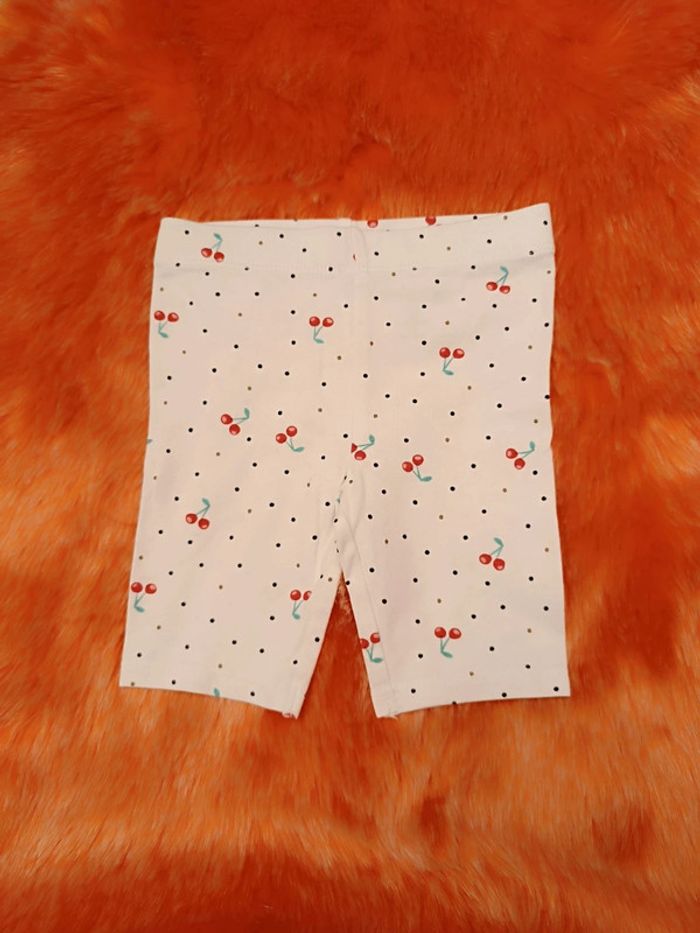1€ Short cycliste - Legging court pois cerises T. 12 mois Orchestra - photo numéro 2