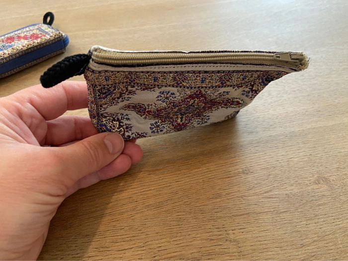 Lot de deux porte-monnaies brodés indiens - photo numéro 5