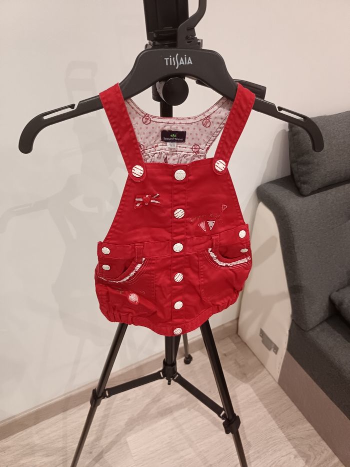 Robe 12 mois sergent major rouge bordeaux