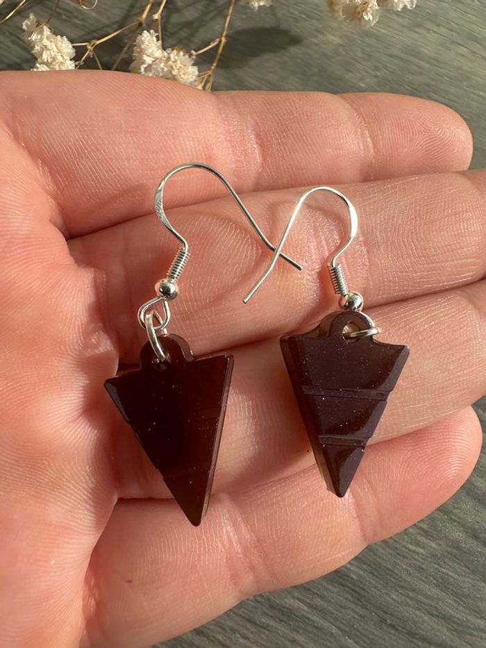 Boucles d'oreilles triangle - photo numéro 6
