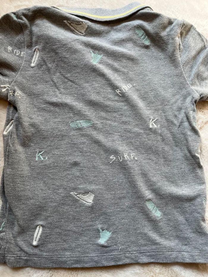 Polo gris motif surf IKKS - taille 3 ans - photo numéro 6